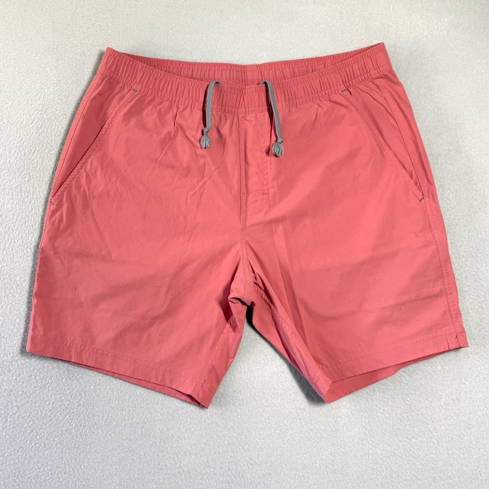 Sunswell Shorts Mens‎ Medium Hybrid Swim Trunks Unlined Pull On Drawstring Coral